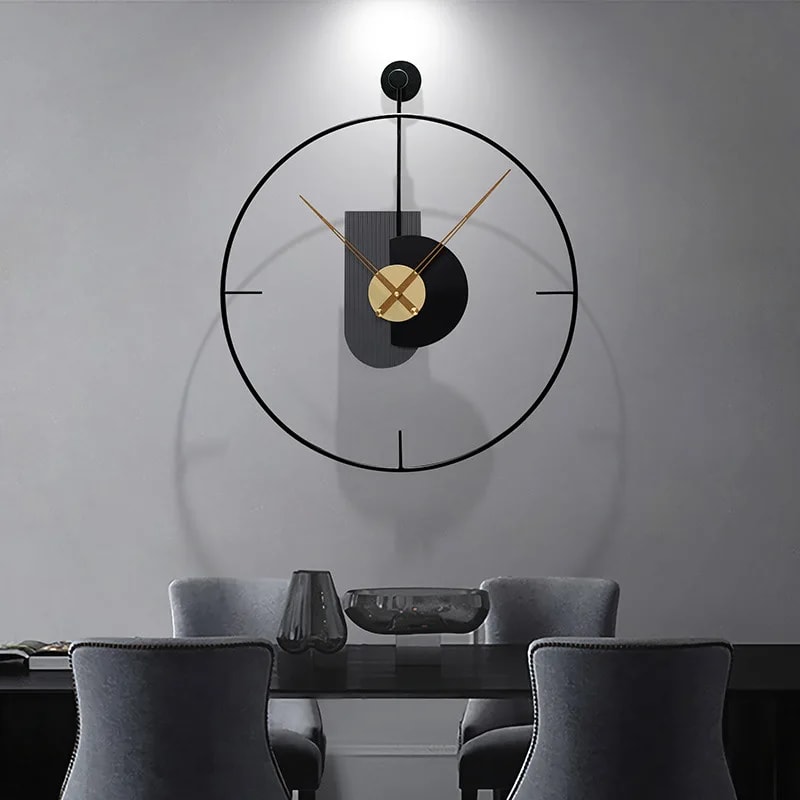 Nordic Luxury Quartz Wall Clock Large Art Elegant Minimalist Design, Living Room Decorative Watch, Modern Bedroom Clock