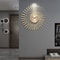 Luxury Retro Metal Gold Wall Clock for Large Rooms, Fashion Battery Operated, Silent Round Horloge Home Wall Decor