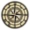 Compass Rose Wooden Wall Clock, Vintage Nautical Wood Living Hinge Clock, Coastal Laser Engraved Home Decor