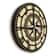 Compass Rose Wooden Wall Clock, Vintage Nautical Wood Living Hinge Clock, Coastal Laser Engraved Home Decor