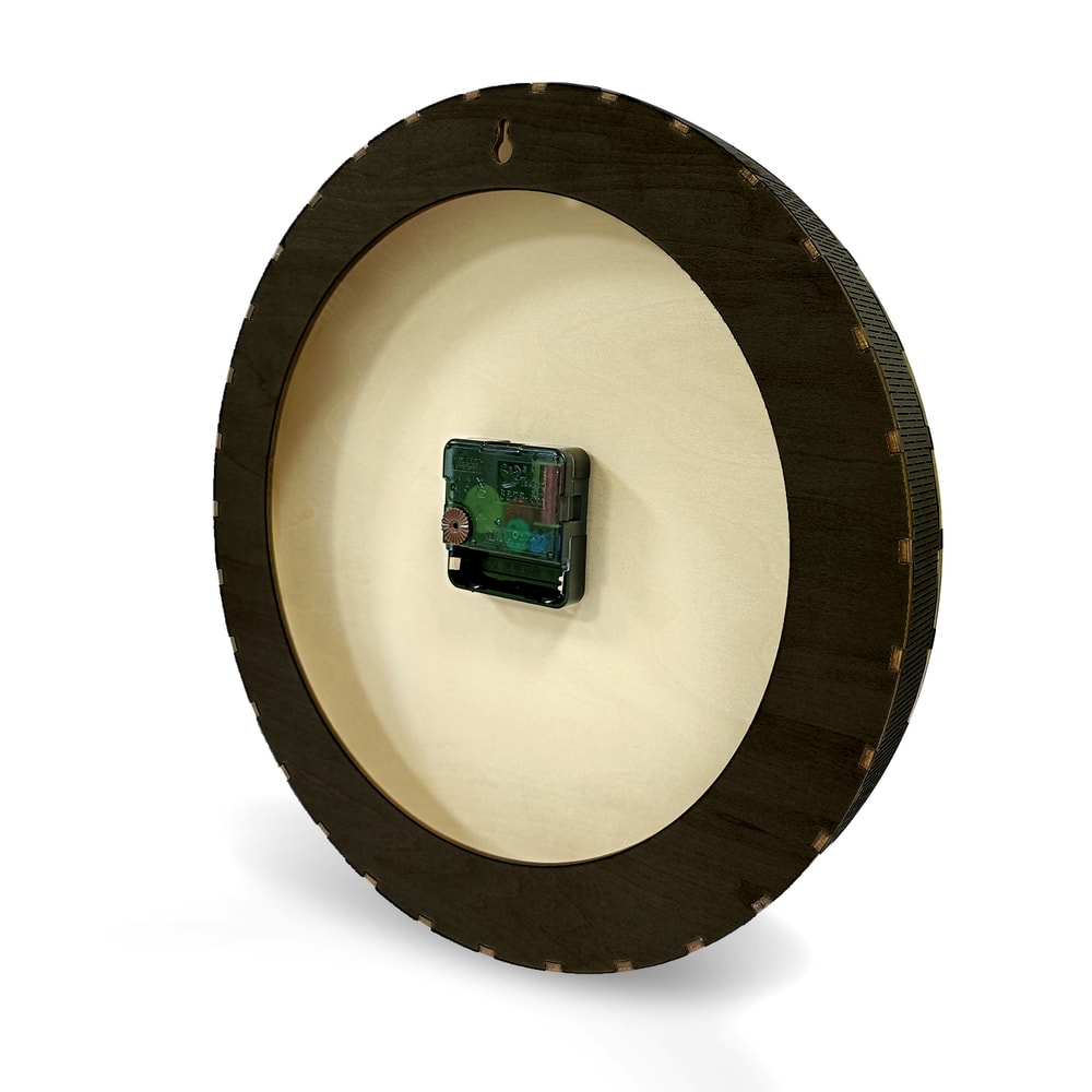 Compass Rose Wooden Wall Clock, Vintage Nautical Wood Living Hinge Clock, Coastal Laser Engraved Home Decor