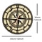 Compass Rose Wooden Wall Clock, Vintage Nautical Wood Living Hinge Clock, Coastal Laser Engraved Home Decor