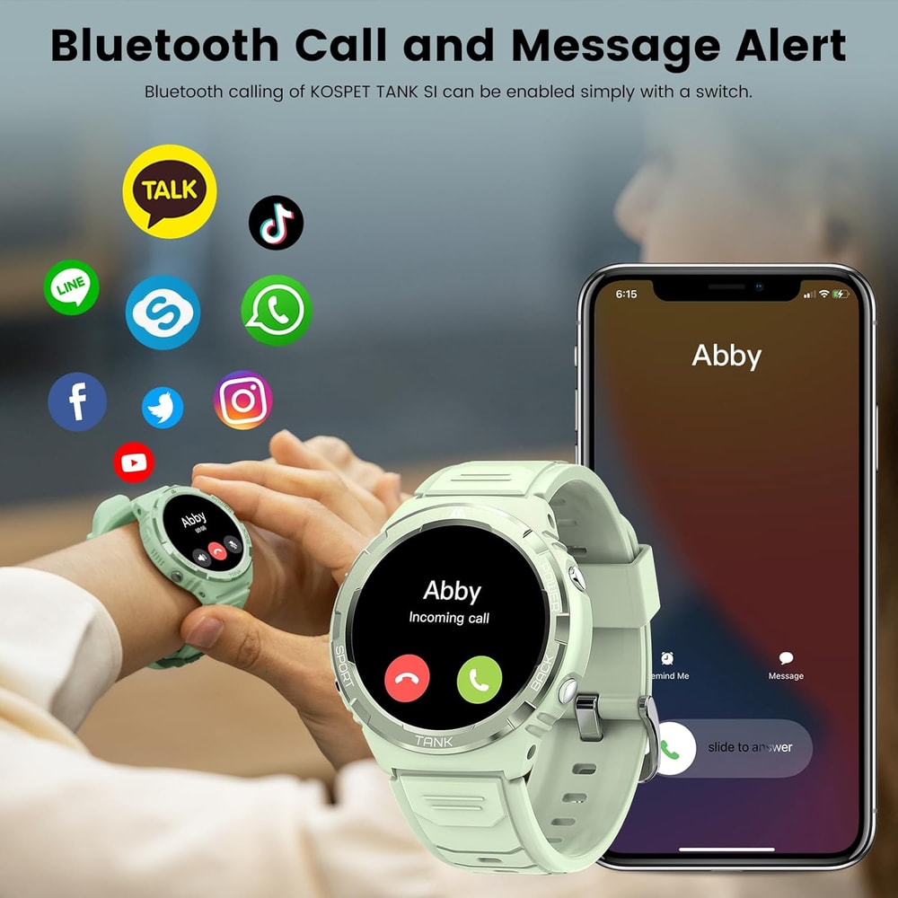 TANK S1 Smartwatch Women, AMOLED AOD Screen, 5ATM Waterproof, Bluetooth Call Ultra Smart Watch for Fitness