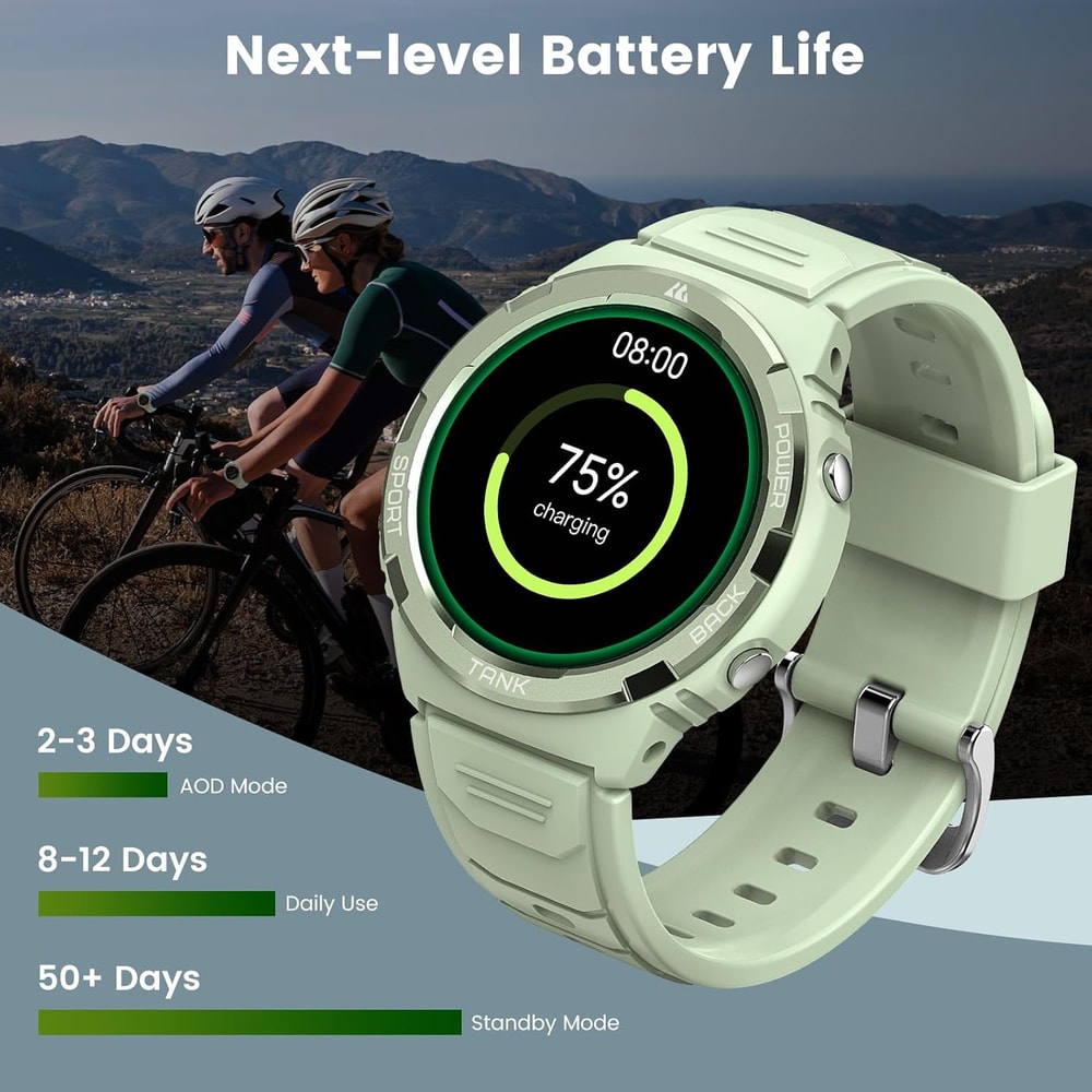 TANK S1 Smartwatch Women, AMOLED AOD Screen, 5ATM Waterproof, Bluetooth Call Ultra Smart Watch for Fitness