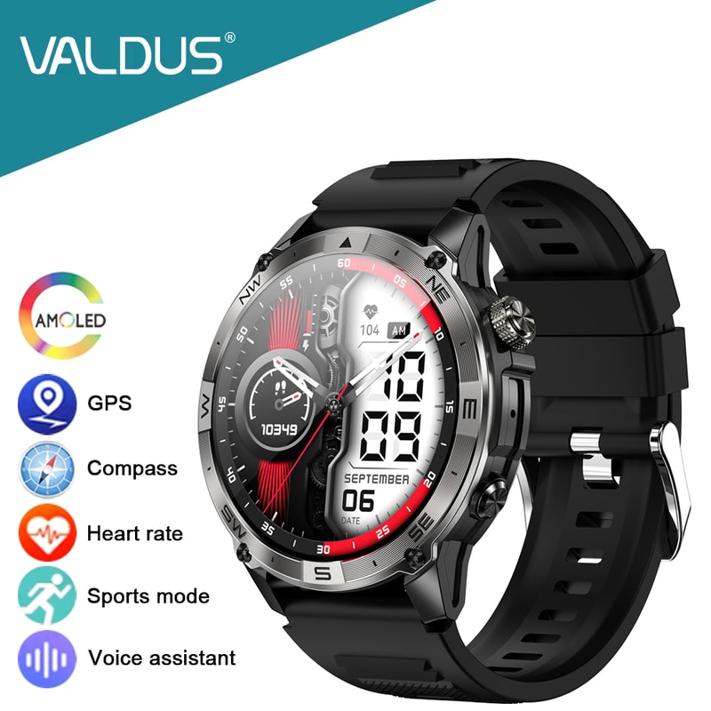 VG40 PRO Smartwatch Man Woman, AMOLED GPS Bluetooth Call, Heart Rate Monitor, Voice Assistant, Long Battery Life Fitness