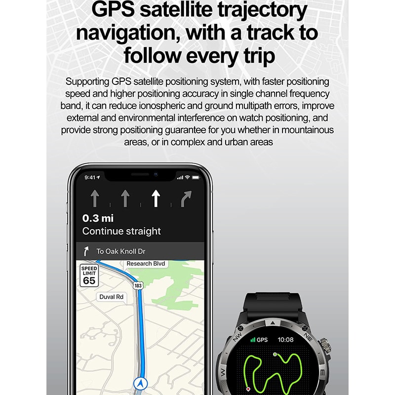 VG40 PRO Smartwatch Man Woman, AMOLED GPS Bluetooth Call, Heart Rate Monitor, Voice Assistant, Long Battery Life Fitness