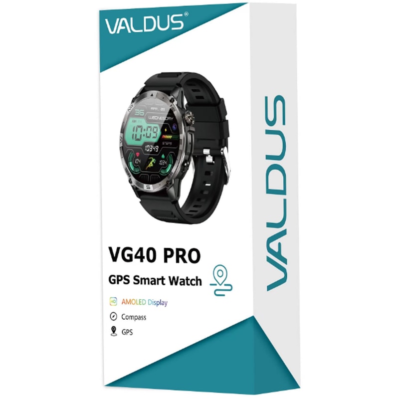 VG40 PRO Smartwatch Man Woman, AMOLED GPS Bluetooth Call, Heart Rate Monitor, Voice Assistant, Long Battery Life Fitness