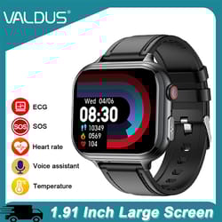 ve31 pro smartwatch for men women, fitness bluetooth call, waterproof ecg heart rate monitor long, battery life watch