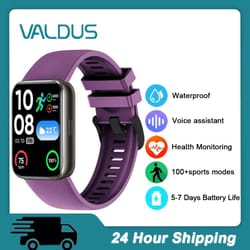 smartwatch men women heart rate sports fitness waterproof, voice assistant bt call, new smart watches for xiaomi