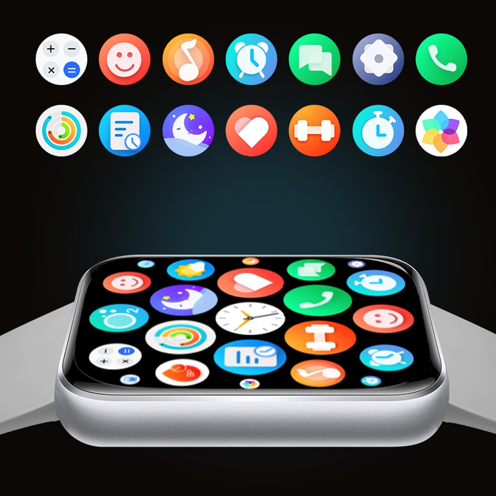 Smartwatch Men Women Heart Rate Sports Fitness Waterproof, Voice Assistant BT Call, New Smart Watches for Xiaomi