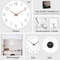 Silent Non Ticking Wall Clock, Battery Operated Wooden White Modern Minimalist Hanging Wood Wall Clocks