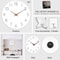 Silent Non Ticking Wall Clock, Battery Operated Wooden White Modern Minimalist Hanging Wood Wall Clocks
