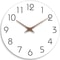 Silent Non Ticking Wall Clock, Battery Operated Wooden White Modern Minimalist Hanging Wood Wall Clocks