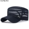 Breathable Full Mesh Visors Cap Men Outdoor Training Snapback Hats, Summer Casual Flat Caps, Lightweight Sun Hat Sports