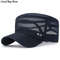 Breathable Full Mesh Visors Cap Men Outdoor Training Snapback Hats, Summer Casual Flat Caps, Lightweight Sun Hat Sports