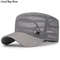 Breathable Full Mesh Visors Cap Men Outdoor Training Snapback Hats, Summer Casual Flat Caps, Lightweight Sun Hat Sports