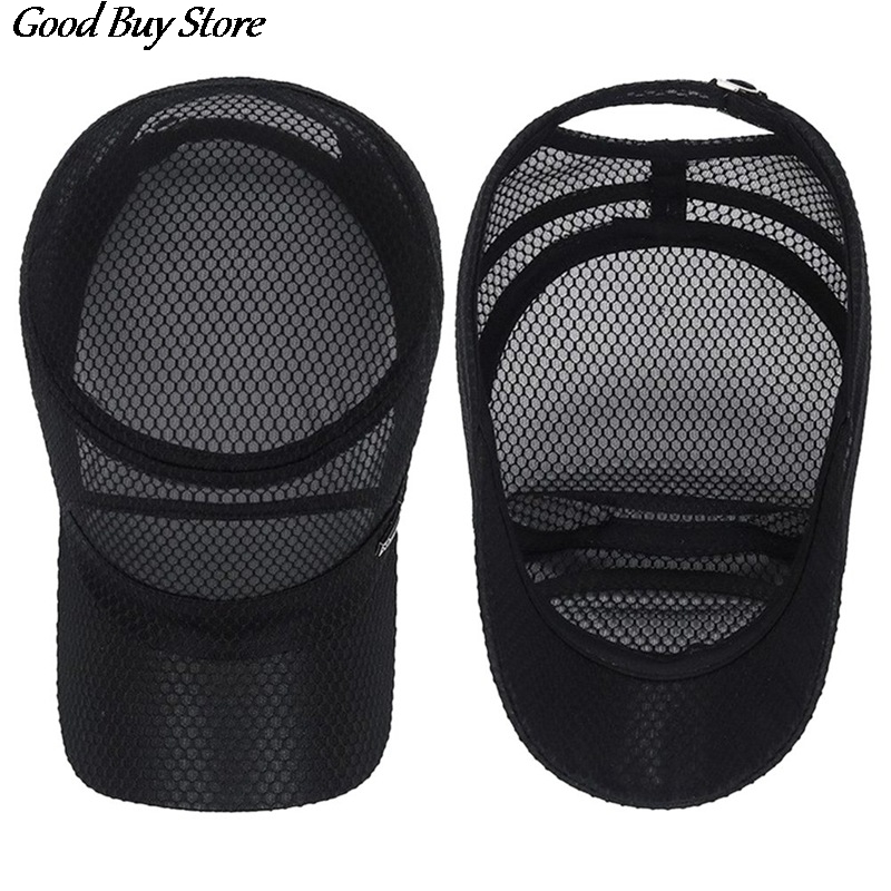 Breathable Full Mesh Visors Cap Men Outdoor Training Snapback Hats, Summer Casual Flat Caps, Lightweight Sun Hat Sports