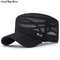 Breathable Full Mesh Visors Cap Men Outdoor Training Snapback Hats, Summer Casual Flat Caps, Lightweight Sun Hat Sports