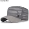 Breathable Full Mesh Visors Cap Men Outdoor Training Snapback Hats, Summer Casual Flat Caps, Lightweight Sun Hat Sports