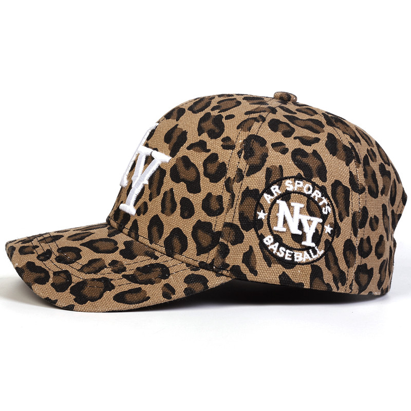 Adjustable Unisex Leopard Print Baseball Cap with Letter Embroidery, Casual Trucker Hat for Spring Autumn Outdoor Wear