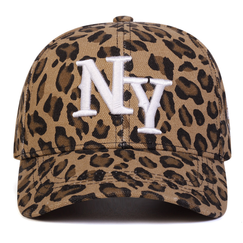Adjustable Unisex Leopard Print Baseball Cap with Letter Embroidery, Casual Trucker Hat for Spring Autumn Outdoor Wear
