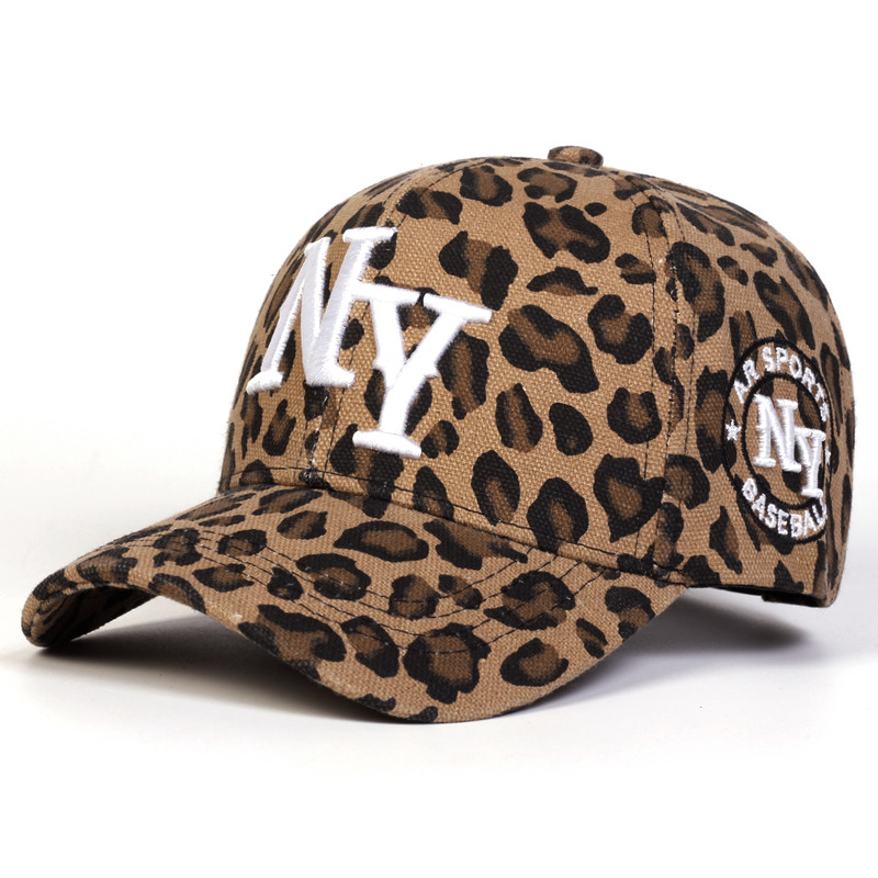 Adjustable Unisex Leopard Print Baseball Cap with Letter Embroidery, Casual Trucker Hat for Spring Autumn Outdoor Wear