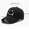 Black Cotton Adjustable Snapback, Women Smile Face Embroidery Baseball Caps, Funny Hip Hop Cap Autumn Dad Hats