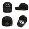 Black Cotton Adjustable Snapback, Women Smile Face Embroidery Baseball Caps, Funny Hip Hop Cap Autumn Dad Hats
