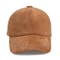 Genuine Suede Leather Baseball Cap for Men Women, Adjustable Buckle Back Unisex Hat, Premium Real Leather Sports Cap