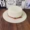 French Style Straw Sun Hat Women Summer Flat Top Brim, Adjustable UPF50 Plus, Elegant Beach Vacation Sun Protection