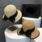 Women Summer Straw Hat Top Panama Hat Korean Style Large Brim Sun Protection Cap, Versatile Beach Hat Fascinator