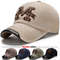 Mens Casual Old Baseball Caps, Spring and Autumn Washed Hats, Outdoor Embroidered Sun Hats for Hiking and Fishing