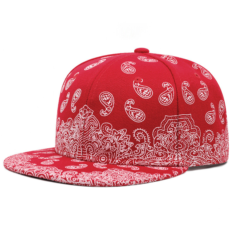 West Coast Cashew Flower Printing Snapback Cap New Fashion, Outdoor Sun Protection, Men Woman Adjustable Baseball Hat