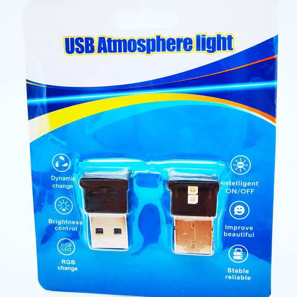 Mini USB Ambient Light LED, RGB 8 Color Variable Ambient Light for Car Laptop Keyboard, Atmosphere Night Lamp