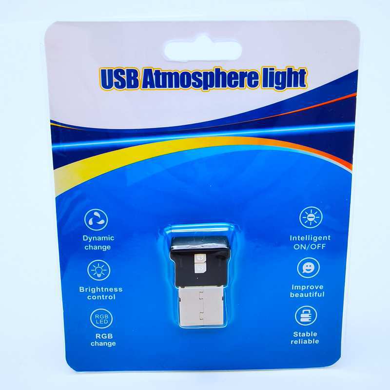 Mini USB Ambient Light LED, RGB 8 Color Variable Ambient Light for Car Laptop Keyboard, Atmosphere Night Lamp