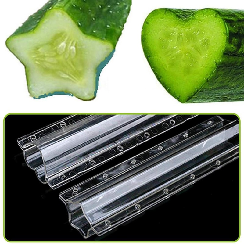 Garden Vegetable Growth Mould for Cucumbers, Star Shape and Heart Shaped Fruit Molds, Durable Kitchen Cooking Tool