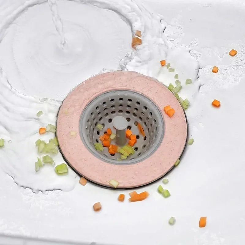 Flower Silicone Kitchen Sink Strainer 4 Color Anti Blocking, Bathroom Shower Drain Cover, Hair Stopper Sewer Colander