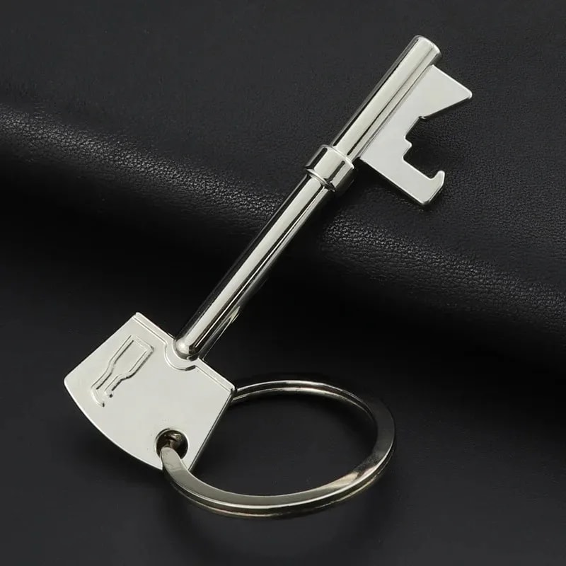 Portable Key Bottle Opener Beer Bottle Can Opener Hanging Ring Keychain Kitchen Tool Simulated Meta 1