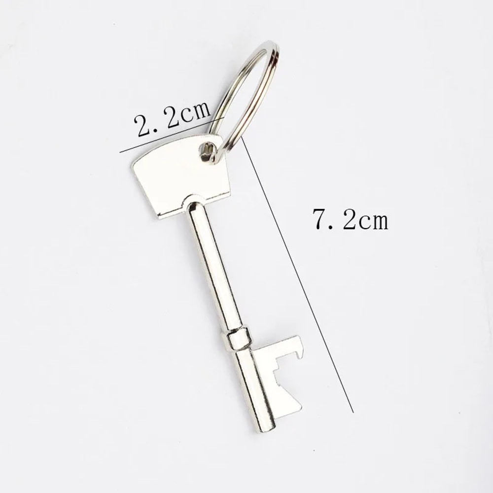 Portable Key Bottle Opener Beer Bottle Can Opener Hanging Ring Keychain Kitchen Tool Simulated Meta 5