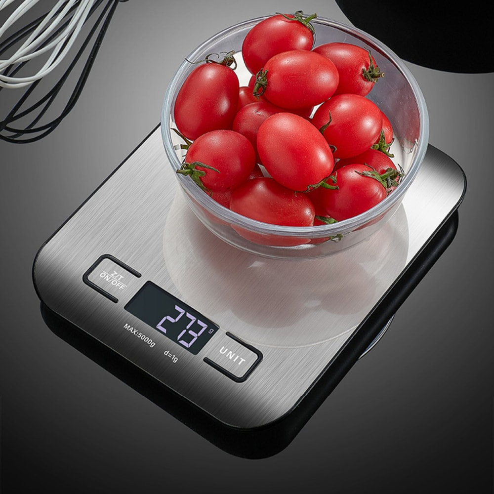 USB Charging Digital Kitchen Scale LCD Display 10Kg 1g Electronic Weights Scales, Food Weighing Scale for Cooking Baking
