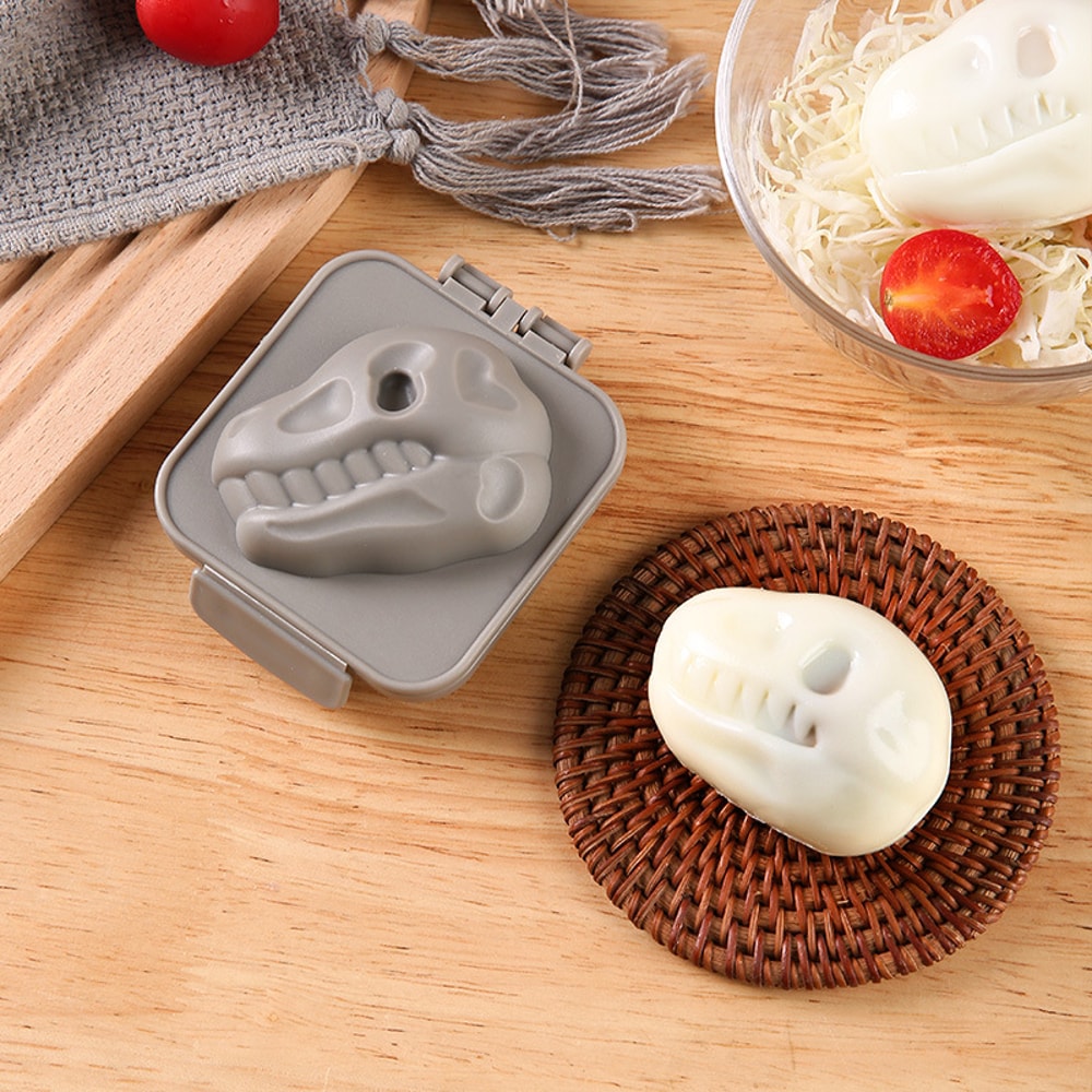Dinosaur Fossil Egg Mold for Cute Boiled Eggs, Sushi Rice Mold, Fondant Cake Decoration, Children's Lunch Tool