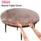 Elastic Round Tablecloth Transparent PVC Waterproof & Oil Proof Table Protector Cover Fitted Design for Dining Table