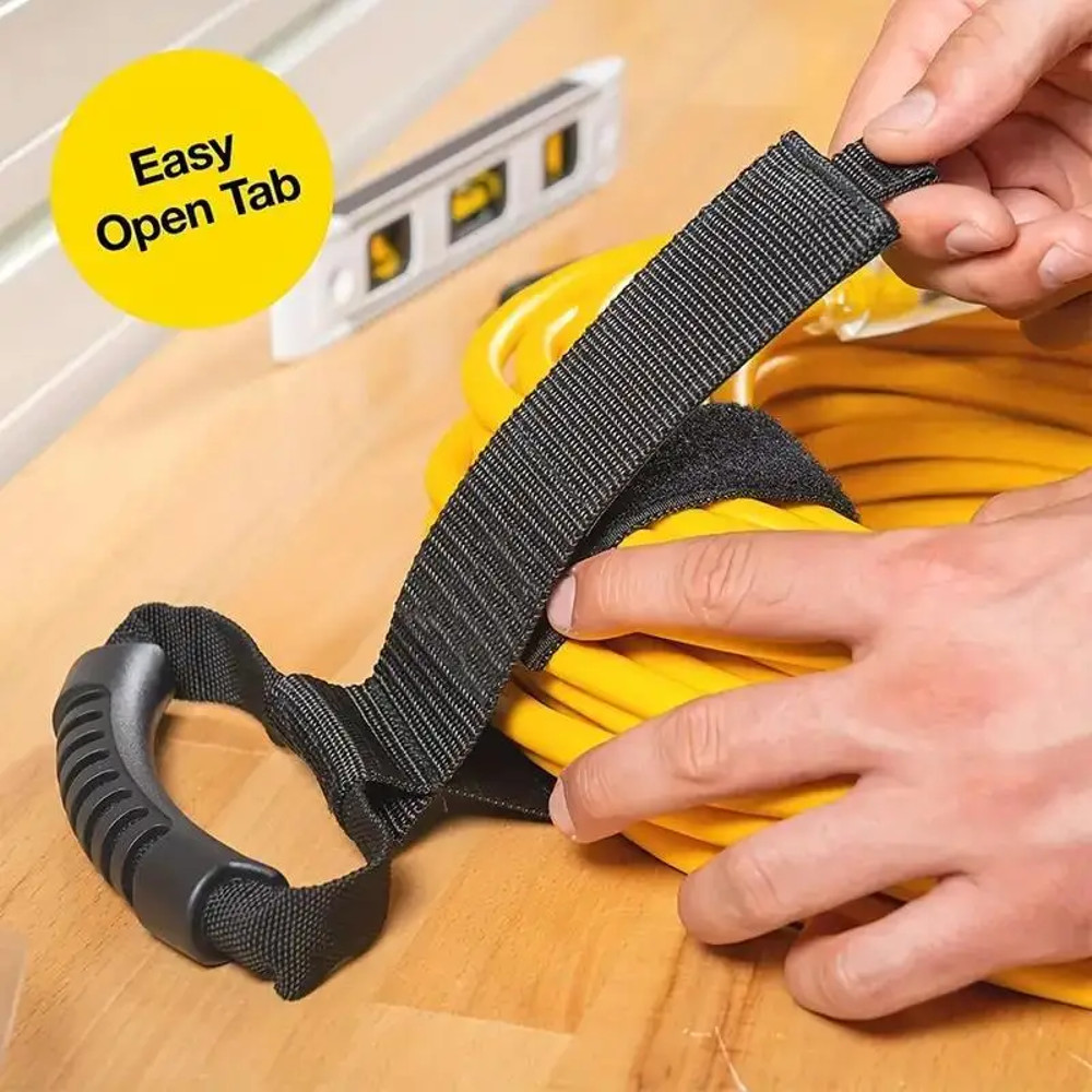 Heavy Duty Cable Storage Reel, Portable Hand Held Handle Organizer for Extension Cords, Hoses, & Warehouse Tools