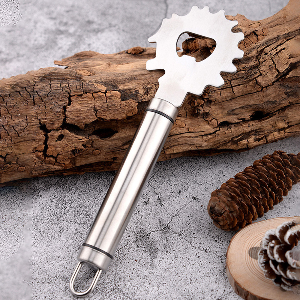 Stainless Steel Grill Cleaning Scraper,Heavy Duty BBQ Grate Cleaner with Bottle Opener,Multi Surface Kitchen & Outdoor