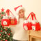 Christmas Gift Bags Drawstring Set,4Pcs Flannel Santa Sack Candy Pouches for Children's Gifts,Holiday Gift Wrapping