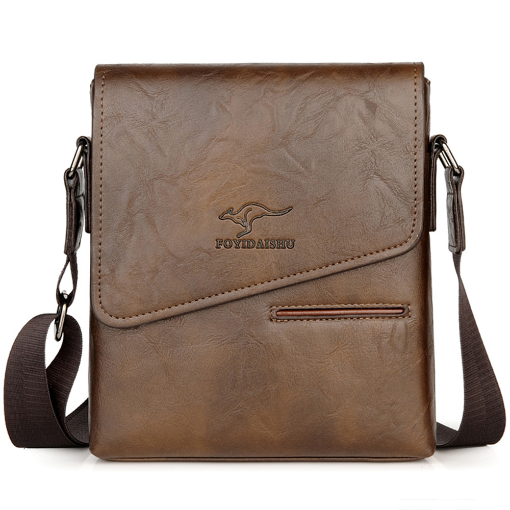 Men's Crossbody Bag Small Leather Shoulder Bag, Business & Casual Luxury Messenger Bag for Men with Tablet Compartment