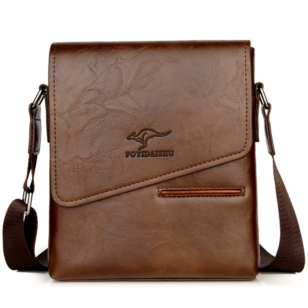 Men's Crossbody Bag Small Leather Shoulder Bag, Business & Casual Luxury Messenger Bag for Men with Tablet Compartment