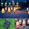 Solar Powered Christmas Santa Claus Pathway Lights Garden Stake Lights Xmas Holiday Patio Camping D 1