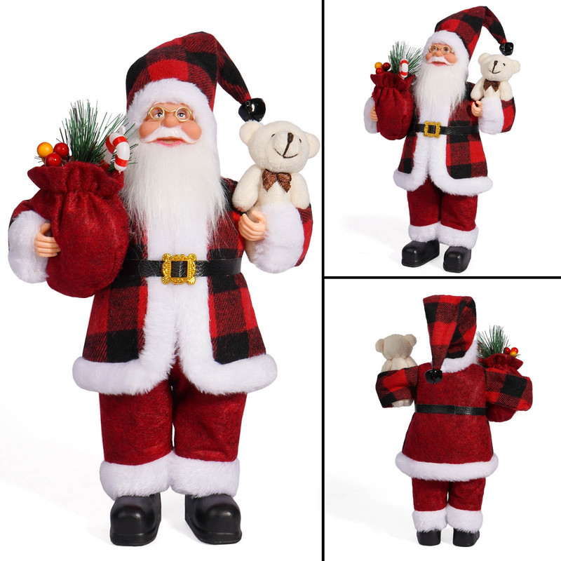 Christmas Santa Claus Figurines Holiday Desktop Ornaments Party And Home Decoration Crafts 3