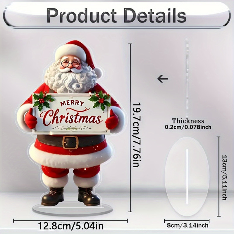Decorative Art Style Christmas Display Board Acrylic Logo Decoration Multifunctional Festive Decor  2